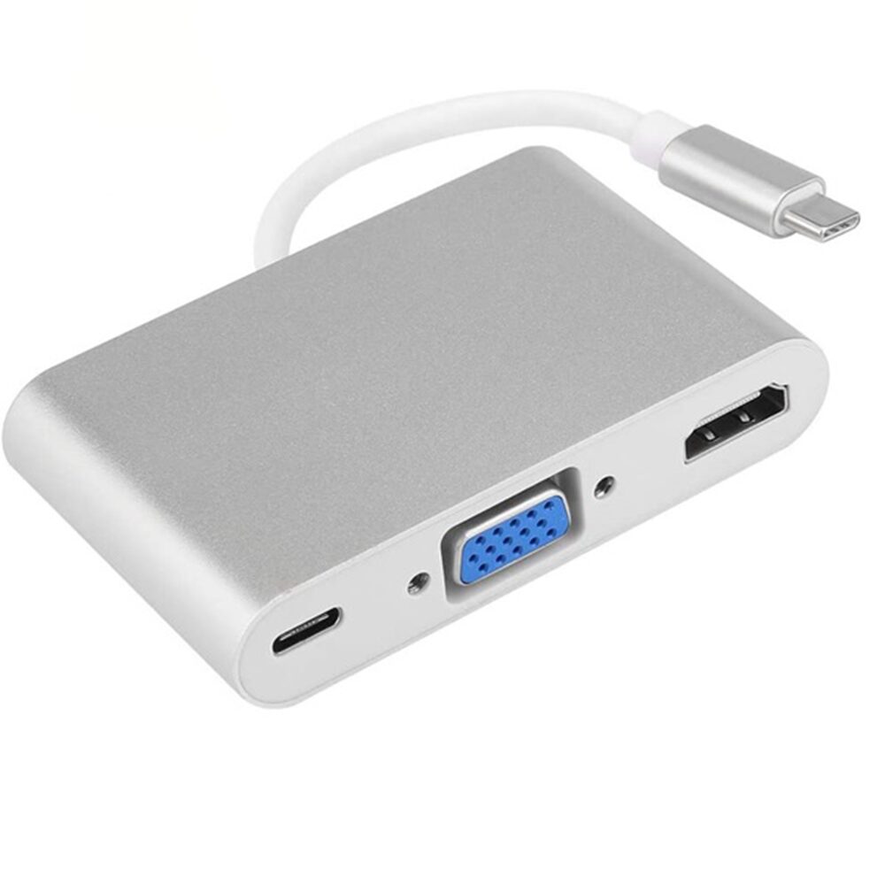 Type C to USB VGA PD (3 in 1 HUB)